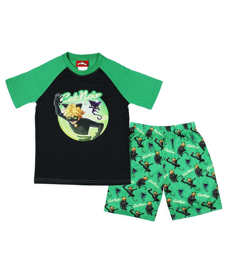 Miraculous: Tales of Ladybug Big Boys Cat Noir 2-Piece Pajama Set Sleepwear