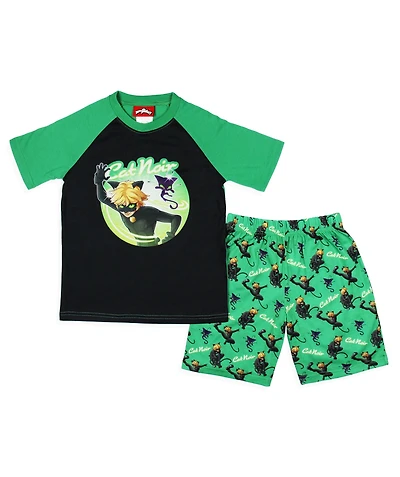 Miraculous: Tales of Ladybug Big Boys Cat Noir 2-Piece Pajama Set Sleepwear