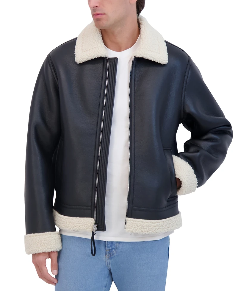 Hudson Men's Shearling Bomber Jacket