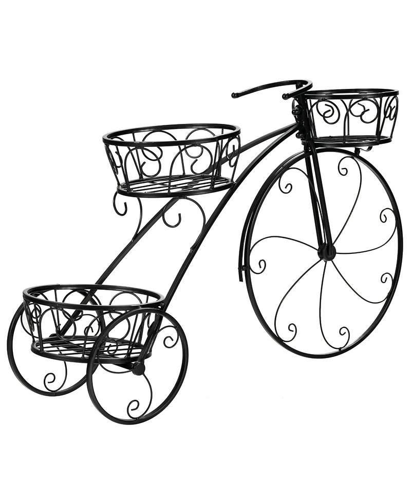 Skonyon Tricycle Plant Stand Flower Pot Cart Holder in Parisian Style