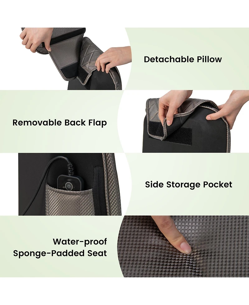 Vebreda Massage Chair Pad with Heat and Vibration