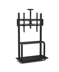 Sugift Mobile Tv Stand with Camera Shelf and Av Shelves for 32-80 Inch Flat/Curved TVs