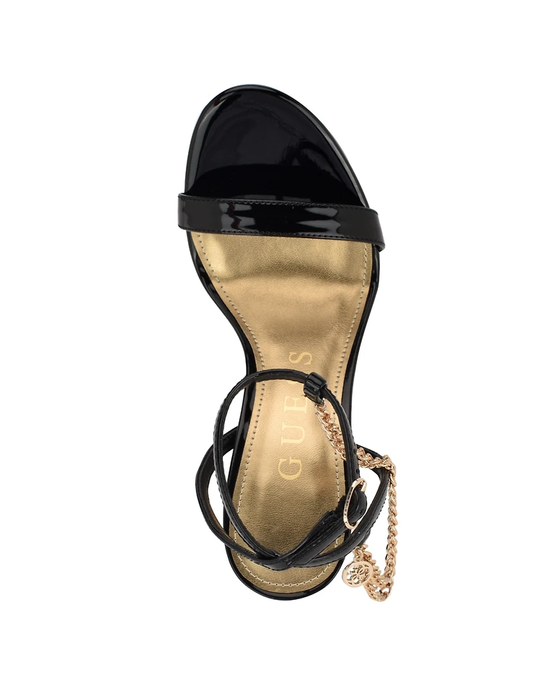 Guess Women's Miamy Open Toe Chain Detail Stiletto High Heel Sandals