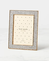 kate spade new york Sitting Pretty Silver Glitter Frame, 5"x 7"