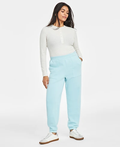 On 34th Women's Tapered Fleece Jogger Pants, Created for Macy's