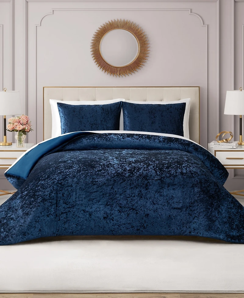 Juicy Couture Crushed Velvet 3-Pc. Comforter Set, Full/Queen
