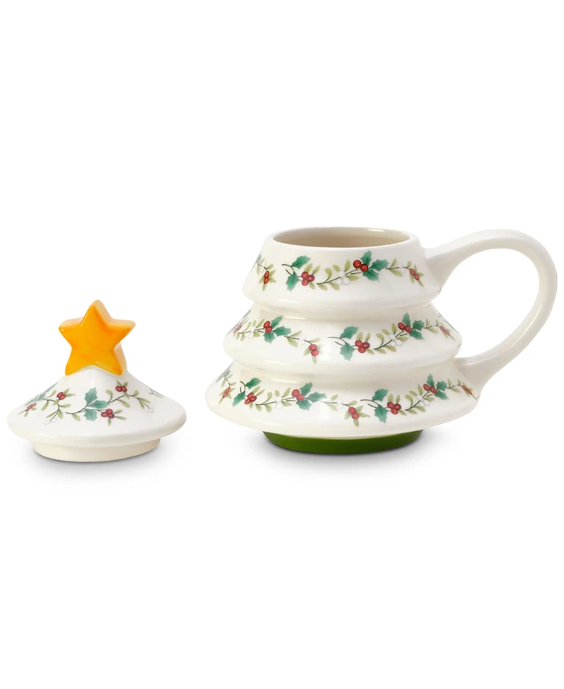 Winterberry Figural Christmas Tree Mug