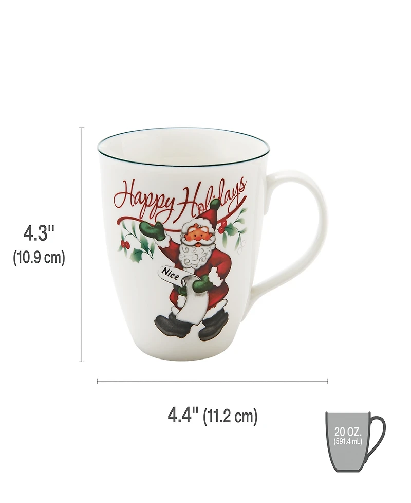 Winterberry Naughty & Nice Mugs, Set of 2