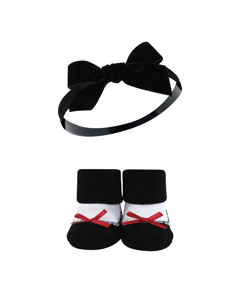 Hudson Baby Girls 8Pc Headband and Socks Set