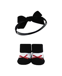 Hudson Baby Girls 8Pc Headband and Socks Set