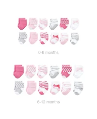 Luvable Friends Baby Girls Newborn Terry Socks