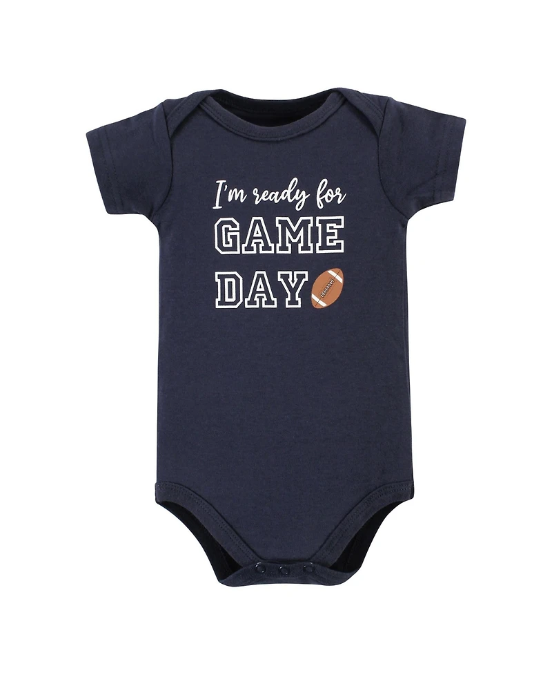 Hudson Baby Boys Multipack of 5 Comfortable Cotton Bodysuits