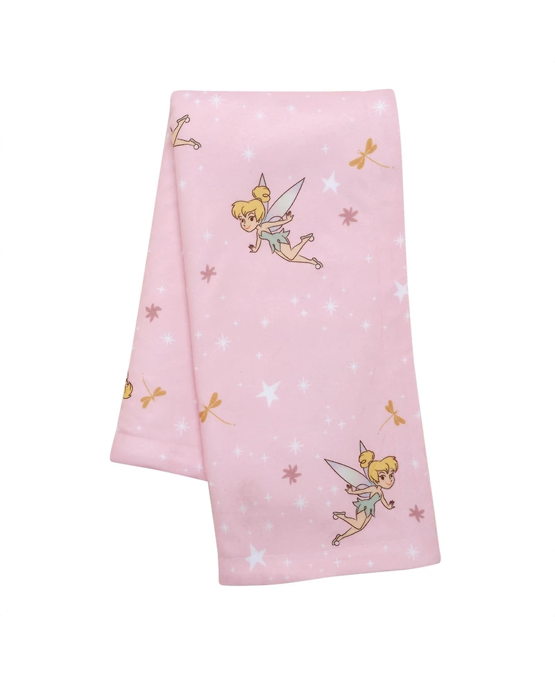 Bedtime Originals Disney Tinker Bell Pink Soft Fleece Faux Shearling Baby Blanket