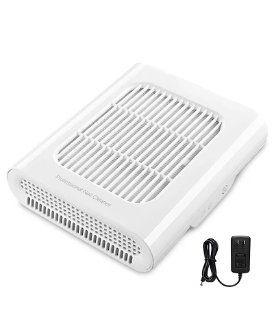 Byootique 24W Nail Dust Collector Vacuum Cleaner Nail Vacuum Fan Nail Suction Dust Extractor with Reusable Filter for Nail Salon, Nail Artists, Nail A