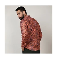 Men's Sienna Brown Animal Print Shirt