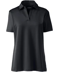 Lands' End Women's Short Sleeve Rapid Dry Sport Neck Polo Shirt