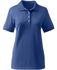 Lands' End Women's Banded Short Sleeve Fem Fit Mesh Polo