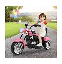 6V Powered Toddler 3-Wheel Motorbike Ride On Toy with Horn and Headlight