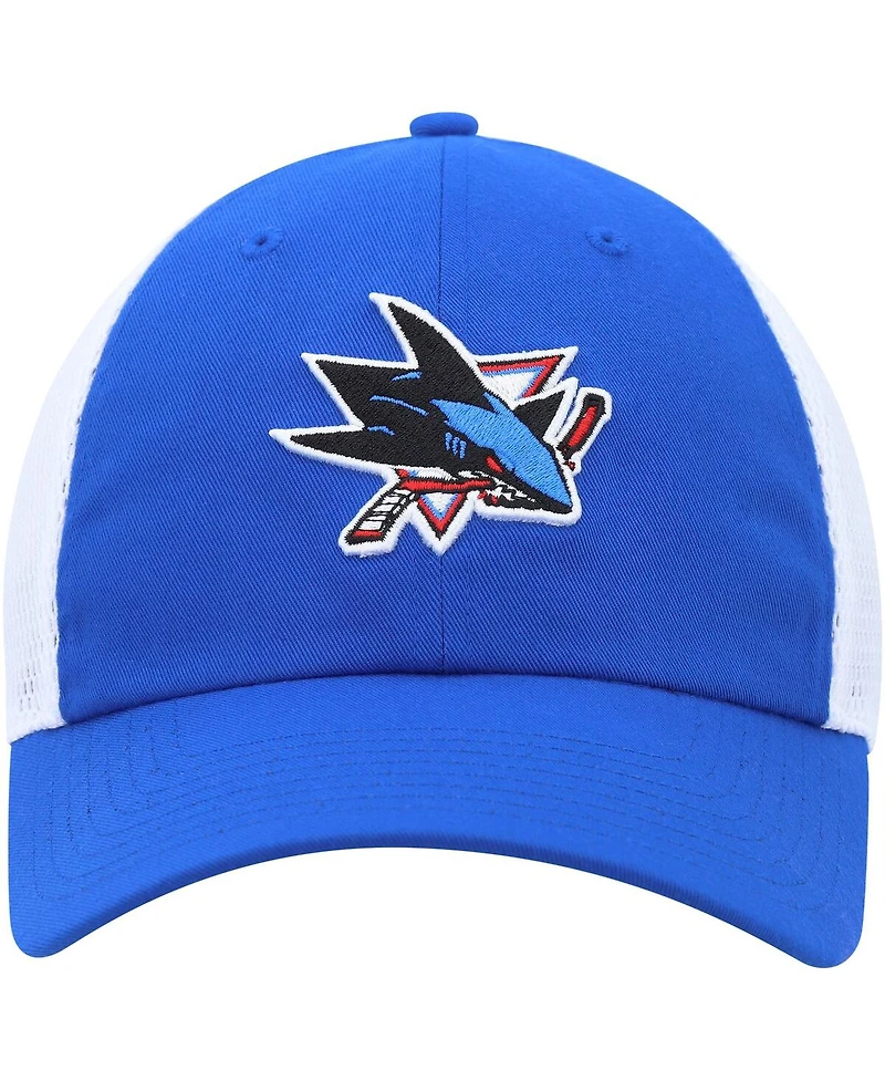 Adidas Men's Blue San Jose Sharks Color Pop Trucker Adjustable Hat