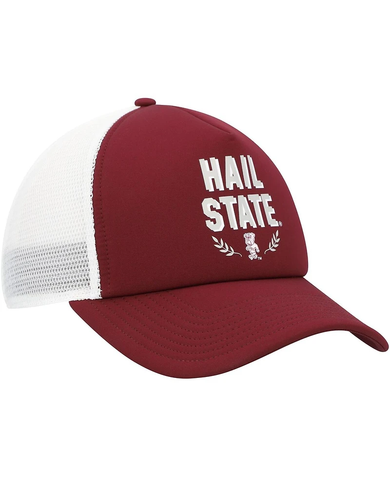 Adidas Men's Maroon Mississippi State Bulldogs Phrase Foam Front Trucker Adjustable Hat