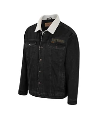 Colosseum x Wrangler Men's Charcoal West Virginia Mountaineers Western Button-Up Denim Jacket