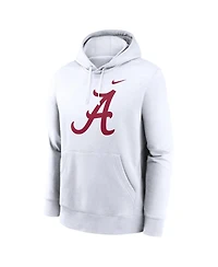 Nike Men's White Alabama Crimson Tide Primetime Evergreen Club Fleece Pullover Hoodie