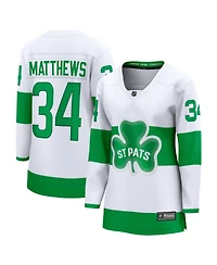 Fanatics Women's Auston Matthews White Toronto Maple Leafs St. Patricks Alternate Premier Breakaway Player Jersey