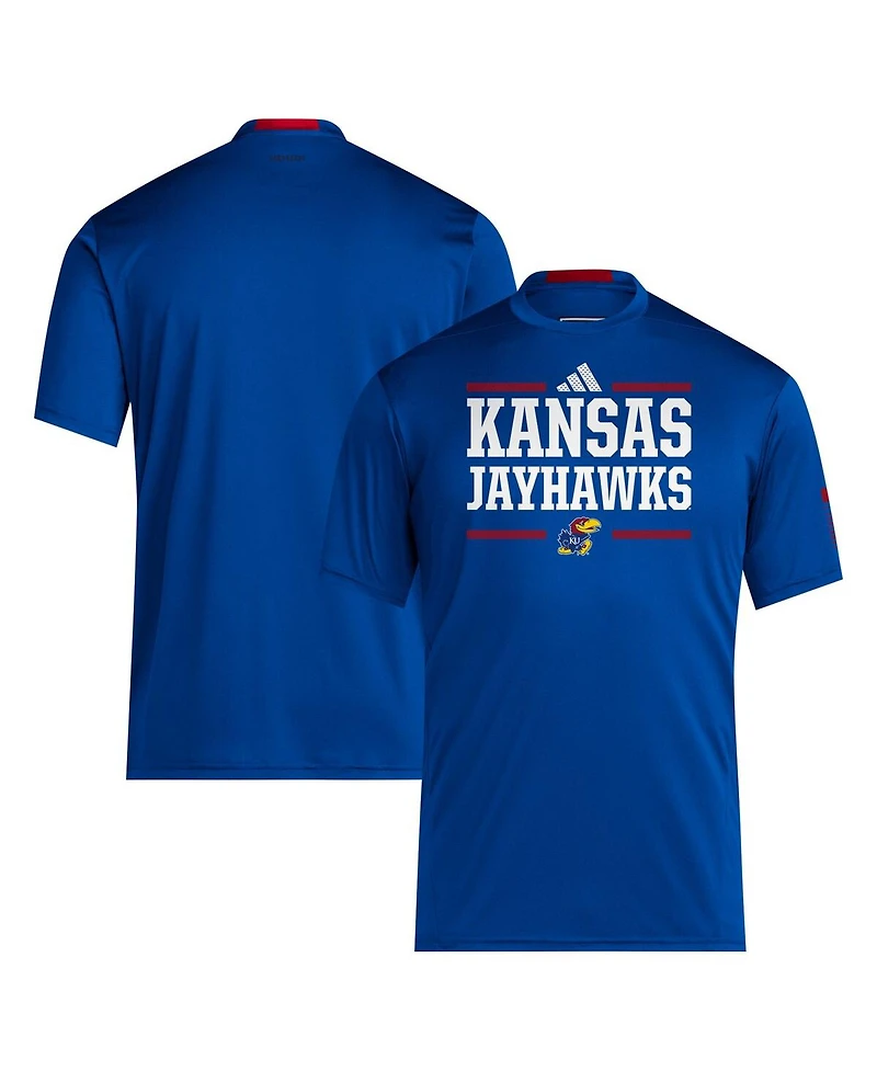 Adidas Men's Royal Kansas Jayhawks 2024 Sideline Aeroready T-Shirt
