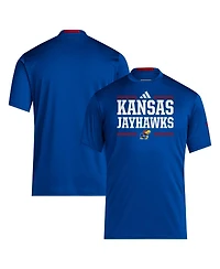 Adidas Men's Royal Kansas Jayhawks 2024 Sideline Aeroready T-Shirt