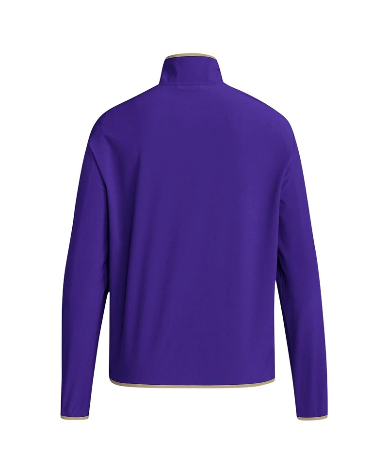 Adidas Men's Purple Washington Huskies Coaches Sideline Half-Zip Jacket