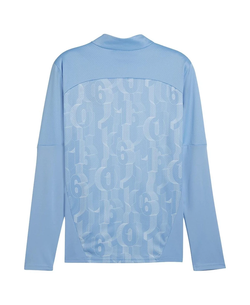 Puma Men's Light Blue Manchester City 2024/25 Pre-Match DryCELL Quarter-Zip Top