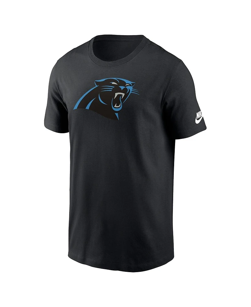 Nike Men's Black Carolina Panthers Rewind Logo Essential T-Shirt