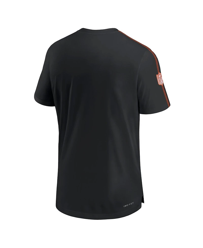Nike Men's Black Cincinnati Bengals 2024 Sideline Coach Uv Performance T-Shirt