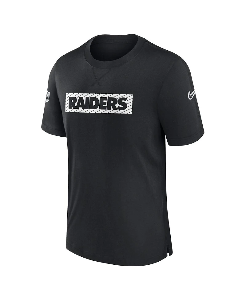 Nike Men's Black Las Vegas Raiders Sideline Player Performance T-Shirt