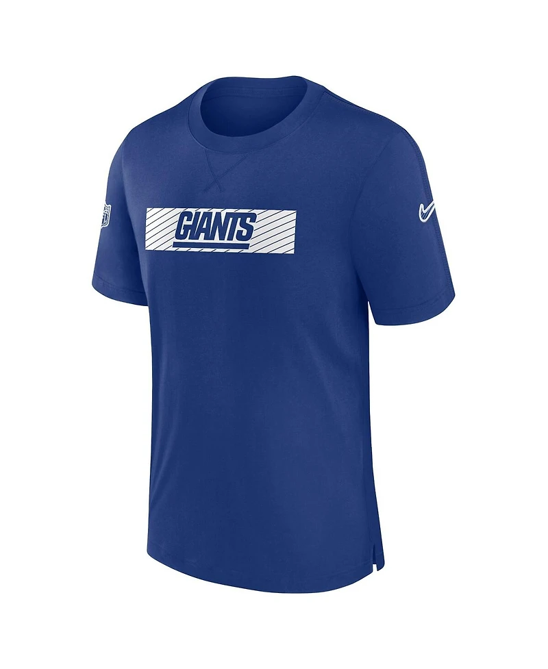 Nike Men's Royal New York Giants Sideline Player Performance T-Shirt