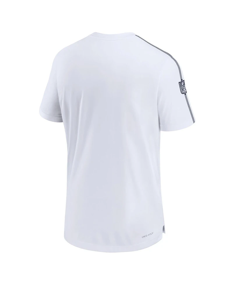 Nike Men's White Dallas Cowboys 2024 Sideline Coach Uv Performance T-Shirt