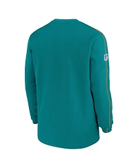 Nike Men's Aqua Miami Dolphins Alternate Logo Coach Long Sleeve T-Shirt