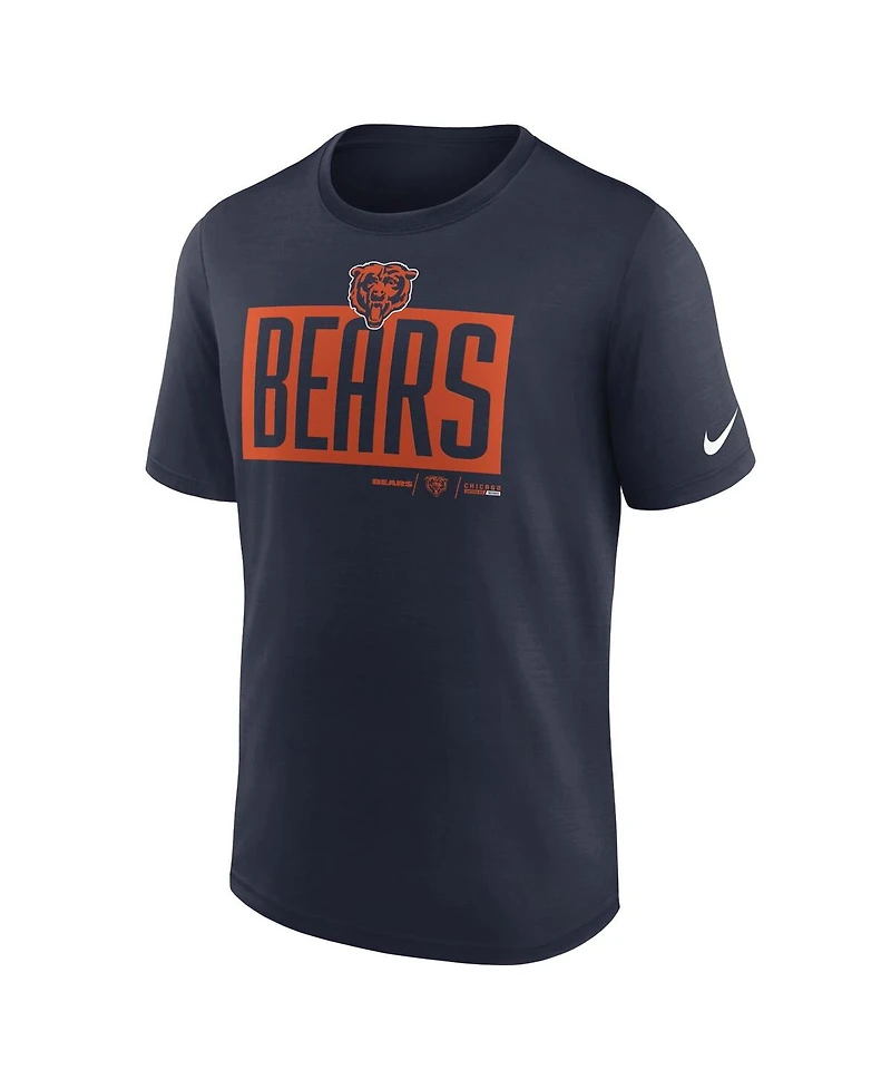 Nike Men's Navy Chicago Bears Exceed Performance T-Shirt