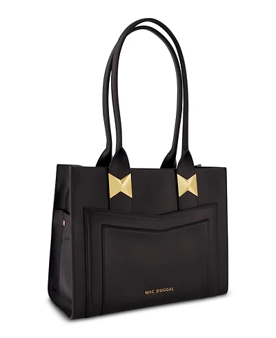 Gold Plated Hardware Large Leather Tote Bag