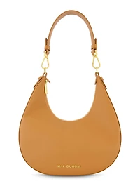 Gold Plated Hardware Grain Leather Hobo Bag