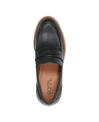 Earth Women's Lindy Block Heel Slip-On Penny Loafers