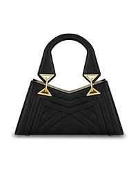 Angular Quilted Napa Leather Handbag