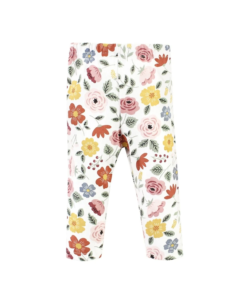 Hudson Baby Girls Cotton Bodysuit, Pant and Shoe Set