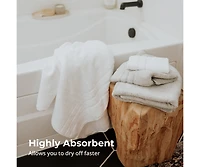 Cariloha Washcloth | Ocean Mist 12"x12" Turkish Cotton & Viscose Material Blend Extra Smooth, Odor Resistant and Highly Absorbent