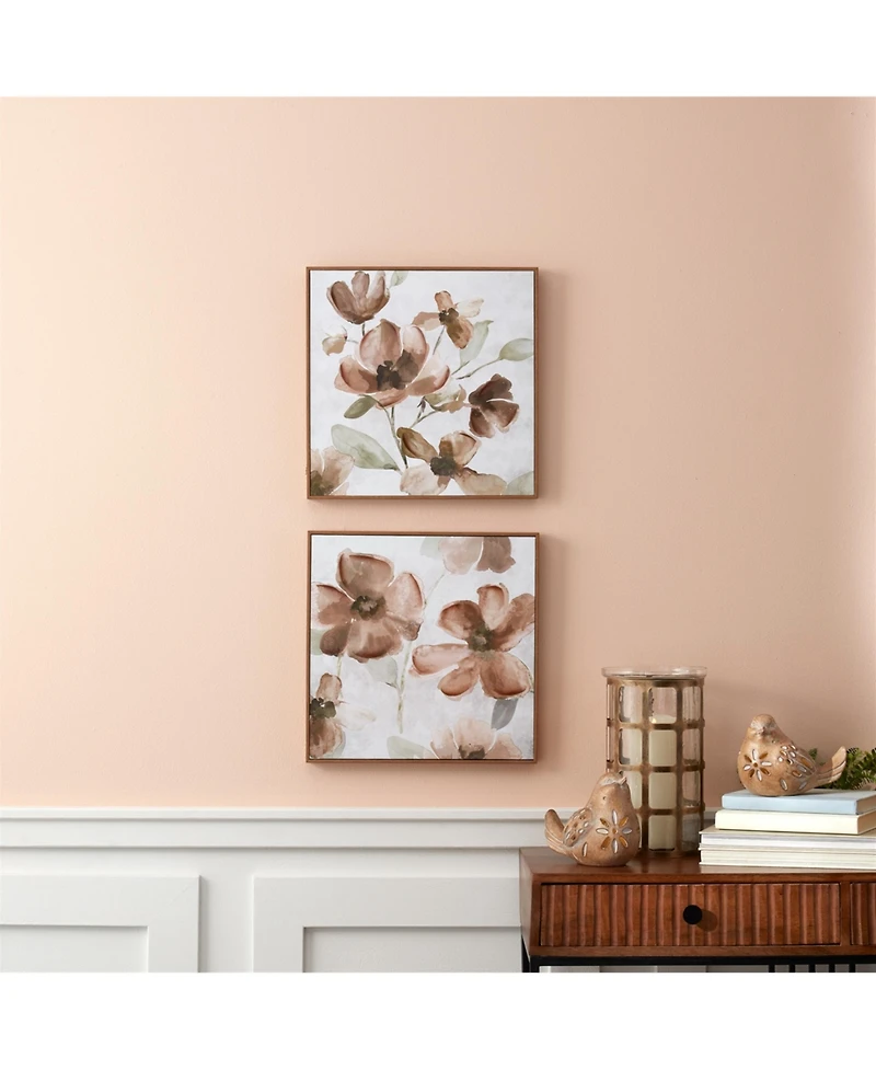 Slickblue Floral Block for Charming Home Decor and Stylish Accents (Set of 2)