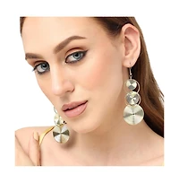 Sohi Women's Circular Drop Earrings