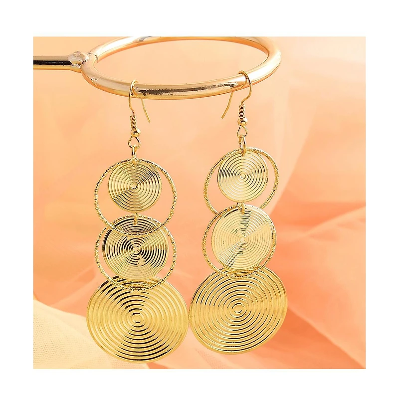 Sohi Women's Circular Drop Earrings