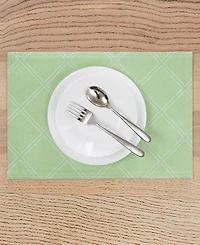 Izod Harbor Trellis Water-Resistant Indoor and Outdoor Placemats, Set of 4, 13" x 19"