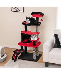 Gothic Cat Tree with Cat Bed Cat Condo and Sisal Scratching Post