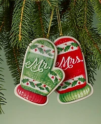 Lenox Mr. & Mrs. Mitten Ornament Set